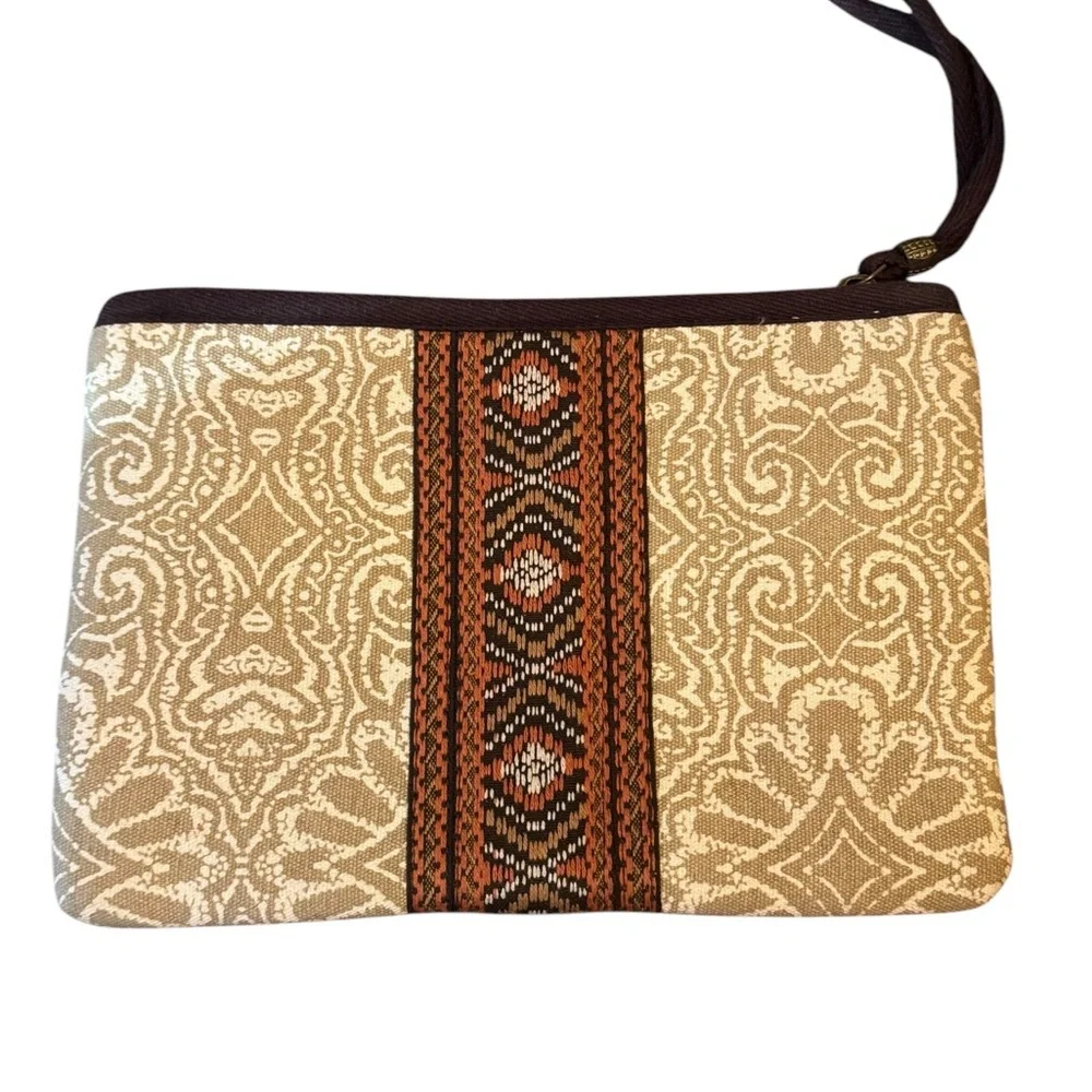 Prana Beige‎ and Brown Clutch Bag
